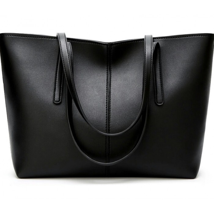 Classic Black Leather Totes
