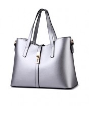 Silver Leather Totes
